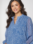 Kate & Pippa Bella Band Top In Navy Print-Kate & Pippa