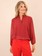 Kate & Pippa Bella Band Top In Red-Kate & Pippa