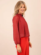 Kate & Pippa Bella Band Top In Red-Kate & Pippa