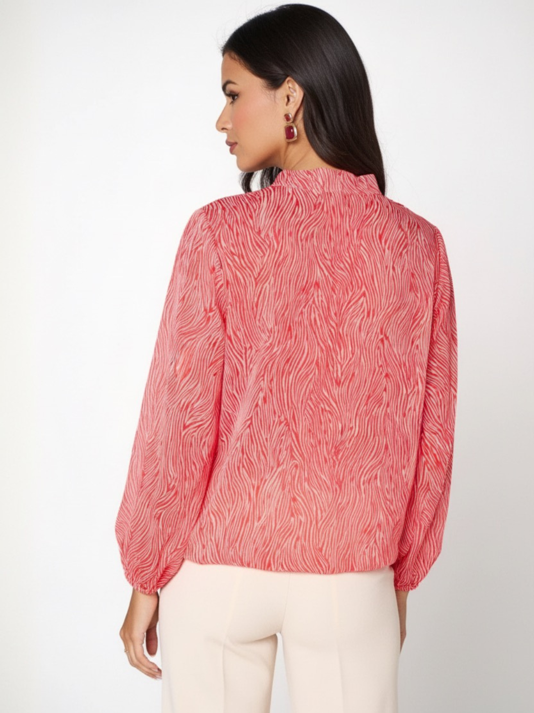 Kate & Pippa Bella Band Top In Red Print-Kate & Pippa