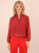 Kate & Pippa Bella Band Top In Red-Kate & Pippa