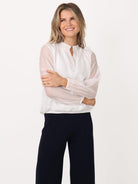 Kate & Pippa Bella Band Top In White-Nicola Ross