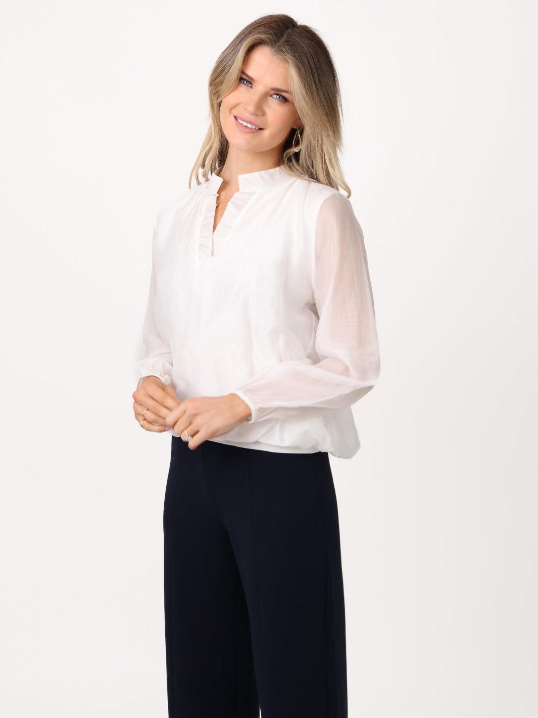 Kate & Pippa Bella Band Top In White-Nicola Ross