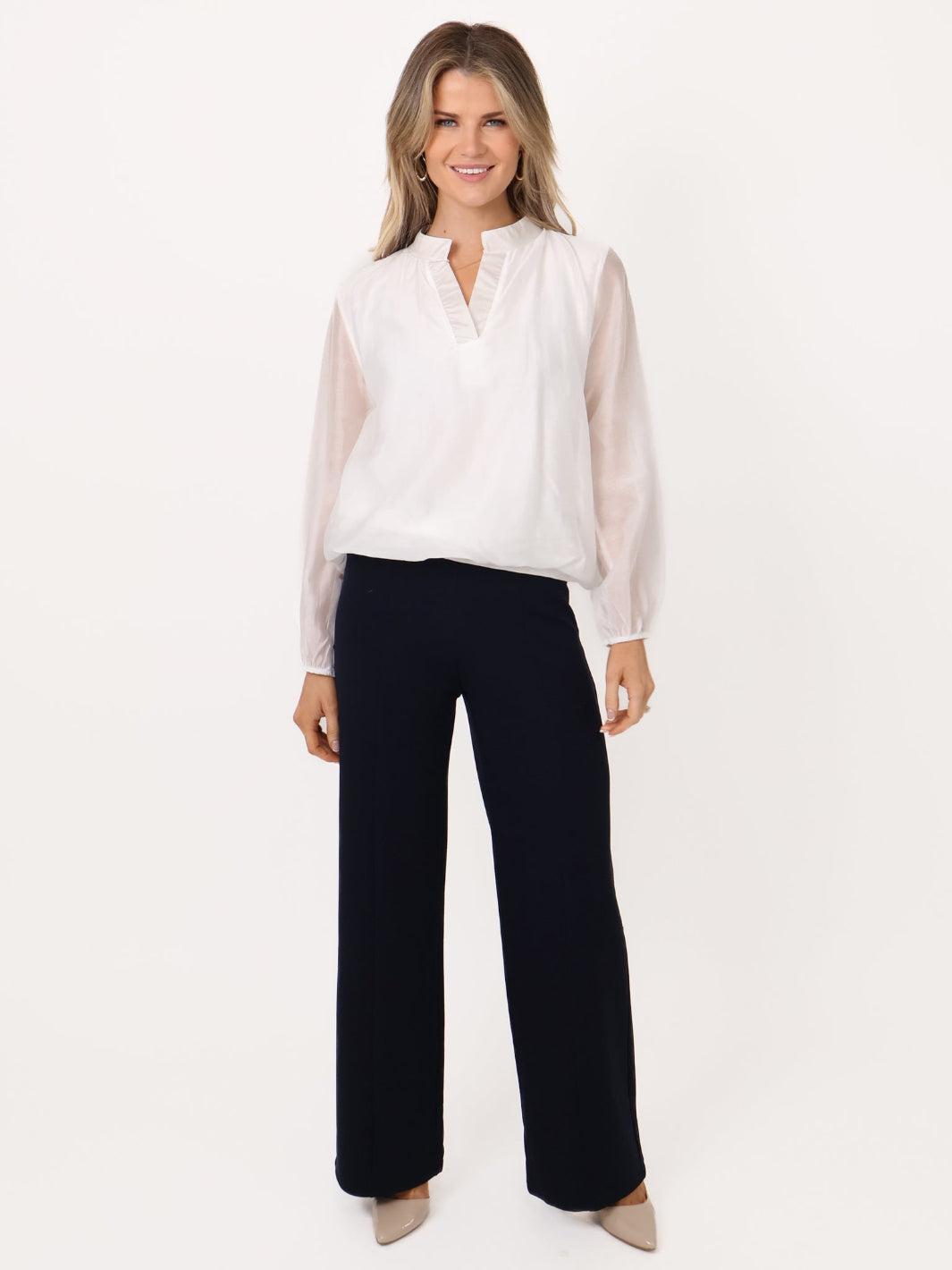 Kate & Pippa Bella Band Top In White-Nicola Ross