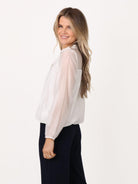 Kate & Pippa Bella Band Top In White-Nicola Ross