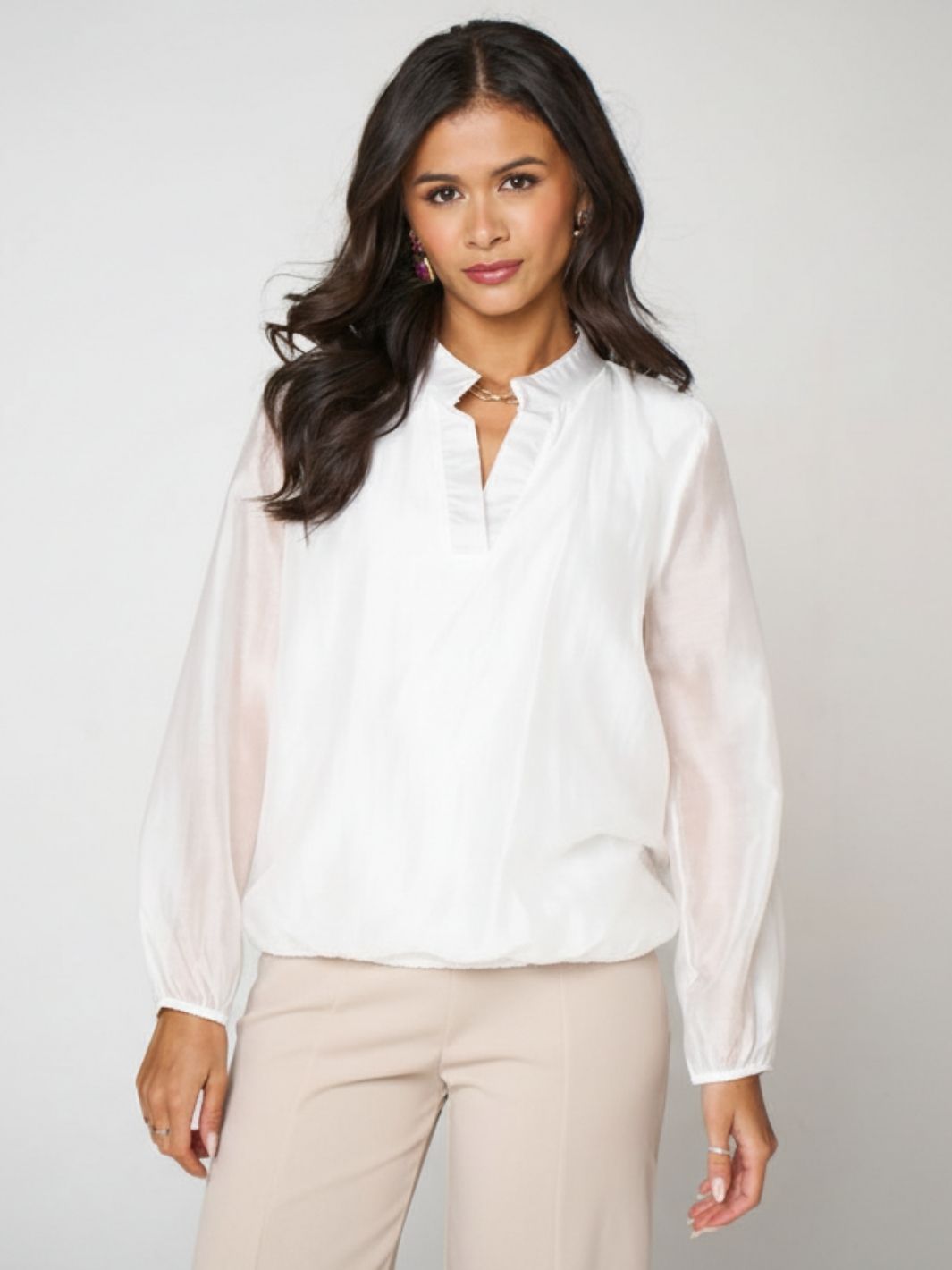 Kate & Pippa Bella Band Top In White-Nicola Ross