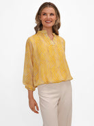 Kate & Pippa Bella Band Top In Yellow Animal-Kate & Pippa