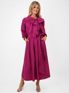 Kate & Pippa Blair Taffeta Skirt In Magenta-Kate & Pippa Autumn/Winter Ladies Clothing