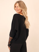 Kate & Pippa Blakely Lace Knit In Black-Kate & Pippa