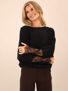 Kate & Pippa Blakely Lace Knit In Black-Kate & Pippa