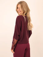 Kate & Pippa Blakely Lace Knit In Mulberry-Kate & Pippa