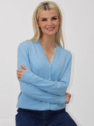 Kate & Pippa Carly Cardigan In Blue-Kate & Pippa