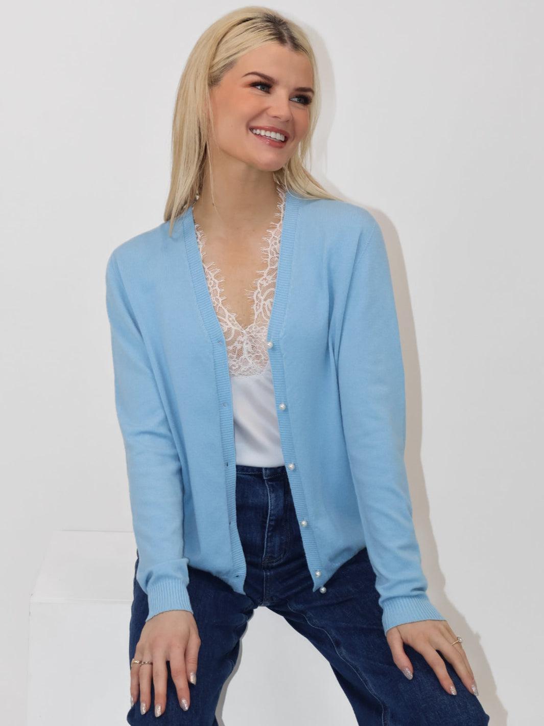 Kate & Pippa Carly Cardigan In Blue-Kate & Pippa