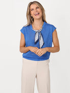 Kate & Pippa Claudia Sleeveless Knit Top In Blue-Kate & Pippa