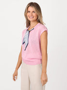 Kate & Pippa Claudia Sleeveless Knit Top In Pink-Kate & Pippa