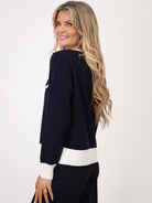 Kate & Pippa Coco Knit In Navy / White-Kate & Pippa Autumn/Winter Ladies Clothing