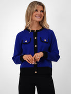 Kate & Pippa Coco Knit In Royal Blue / Black-Kate & Pippa Autumn/Winter Ladies Clothing