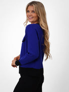 Kate & Pippa Coco Knit In Royal Blue / Black-Kate & Pippa Autumn/Winter Ladies Clothing