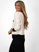 Kate & Pippa Coco Knit In White / Black-Kate & Pippa Autumn/Winter Ladies Clothing