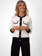 Kate & Pippa Coco Knit In White / Black-Kate & Pippa Autumn/Winter Ladies Clothing