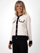 Kate & Pippa Coco Knit In White / Black-Kate & Pippa Autumn/Winter Ladies Clothing
