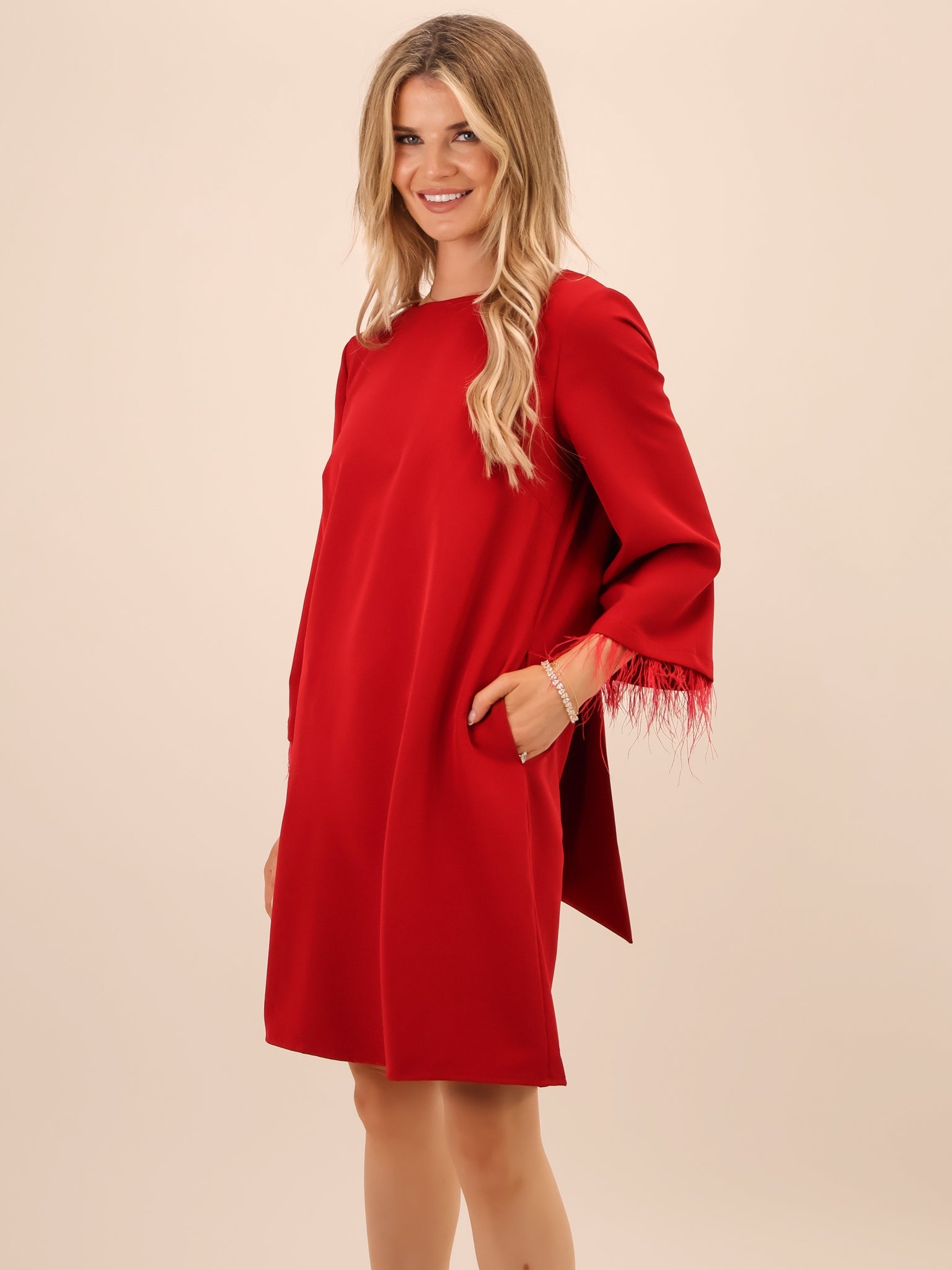 Kate & Pippa Dakota Mini Dress In Berry-Kate & Pippa