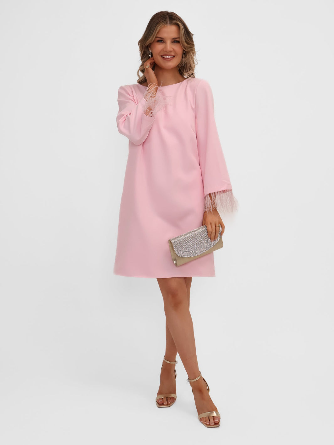 Kate & Pippa Dakota Mini Shift Dress In Pink-Kate & Pippa