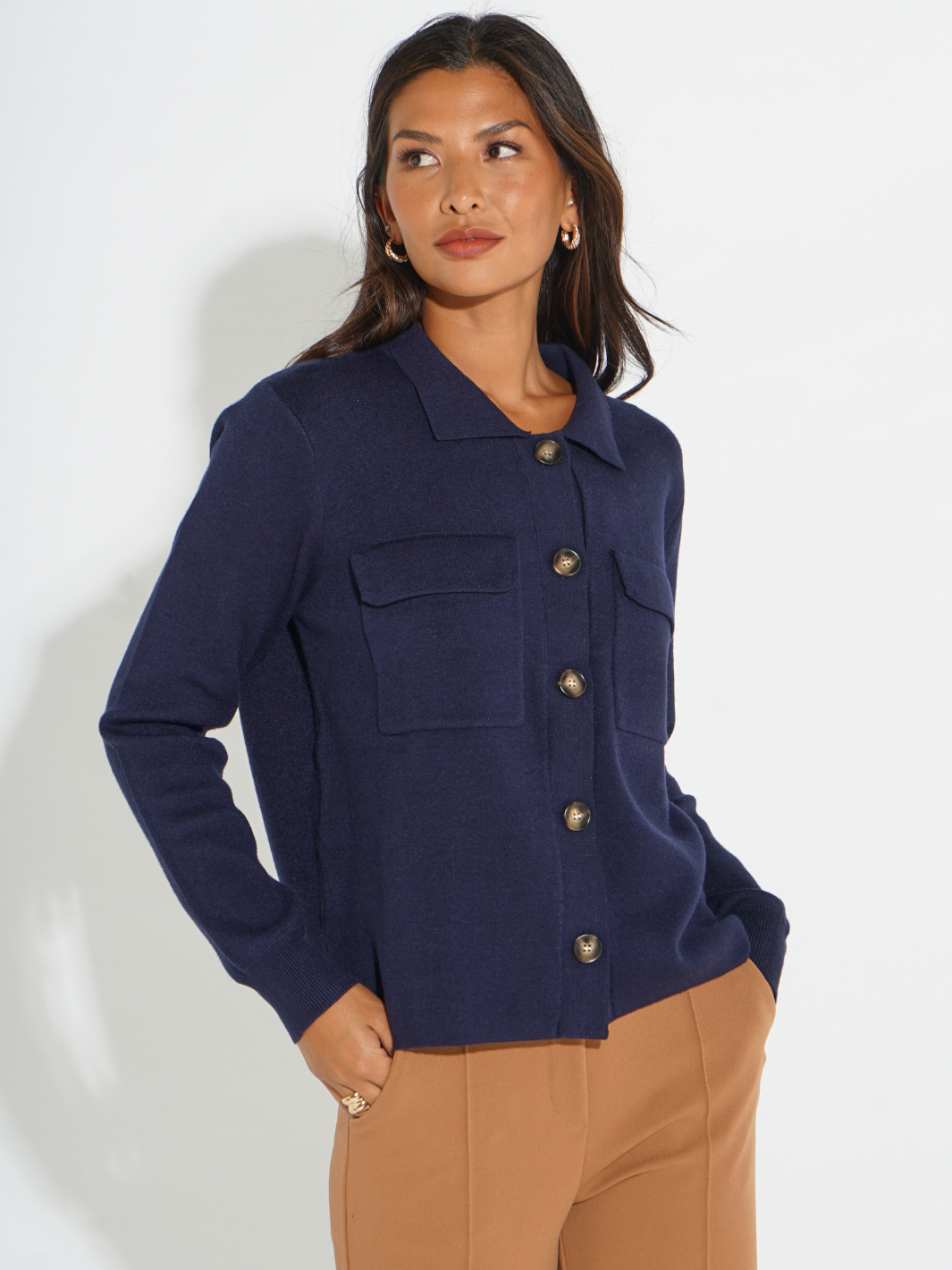 Kate & Pippa Dani Cardigan In Navy-Kate & Pippa