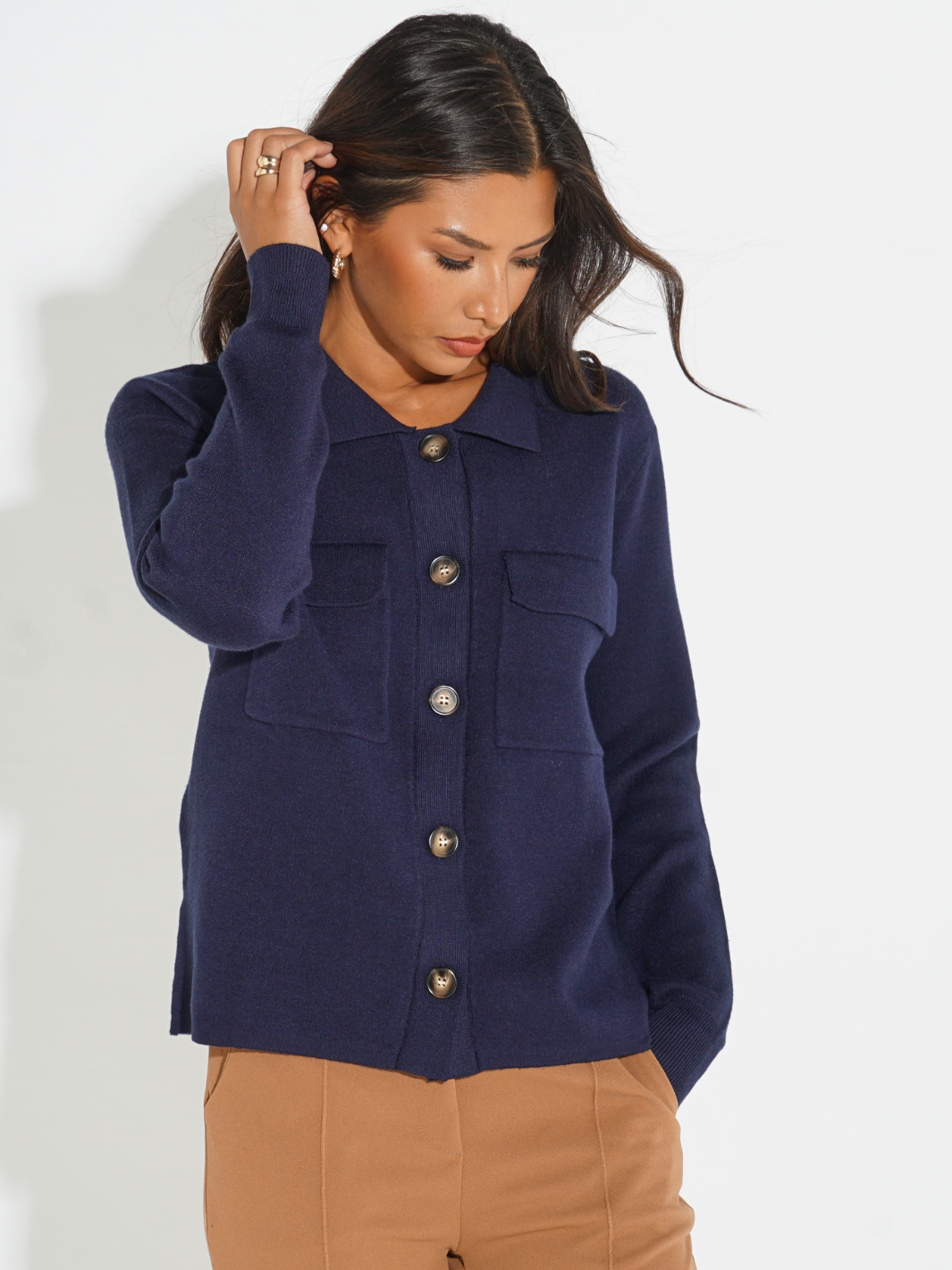 Kate & Pippa Dani Cardigan In Navy-Kate & Pippa