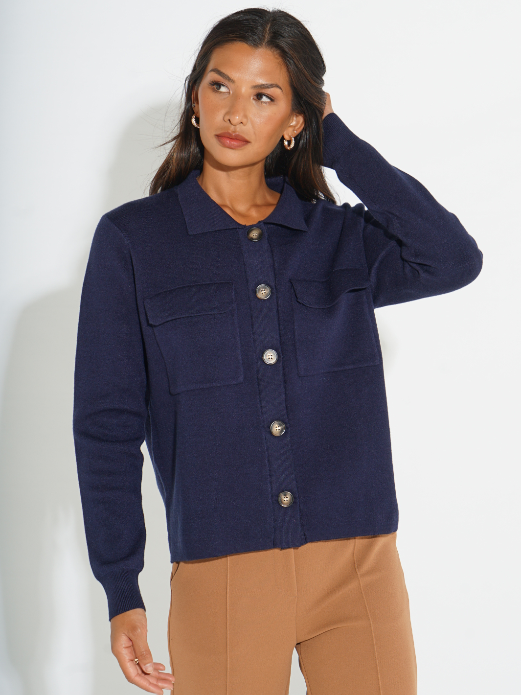 Kate & Pippa Dani Cardigan In Navy-Kate & Pippa