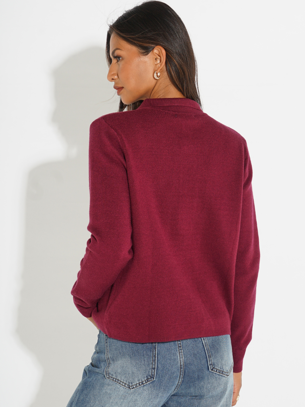 Kate & Pippa Dani Cardigan In Plum-Kate & Pippa