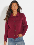 Kate & Pippa Dani Cardigan In Plum-Kate & Pippa