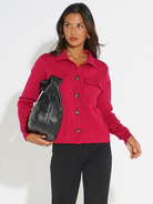 Kate & Pippa Dani Cardigan In Raspberry-Kate & Pippa