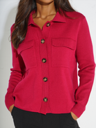 Kate & Pippa Dani Cardigan In Raspberry-Kate & Pippa