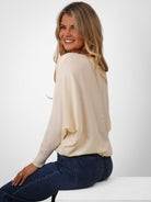 Kate & Pippa Elba Pearl Detail Knit Jumper In Cream-Kate & Pippa Autumn/Winter Ladies Clothing