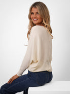 Kate & Pippa Elba Pearl Detail Knit Jumper In Cream-Kate & Pippa Autumn/Winter Ladies Clothing