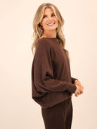 Kate & Pippa Elba Pearl Knit In Chocolate Brown-Kate & Pippa