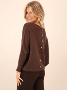 Kate & Pippa Elba Pearl Knit In Chocolate Brown-Kate & Pippa