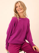 Kate & Pippa Elba Pearl Knit In Magenta-Kate & Pippa