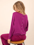 Kate & Pippa Elba Pearl Knit In Magenta-Kate & Pippa