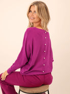 Kate & Pippa Elba Pearl Knit In Magenta-Kate & Pippa