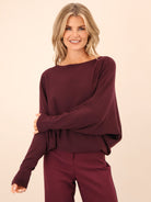 Kate & Pippa Elba Pearl Knit In Mulberry-Kate & Pippa