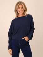 Kate & Pippa Elba Pearl Knit In Navy-Kate & Pippa