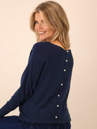 Kate & Pippa Elba Pearl Knit In Navy-Kate & Pippa