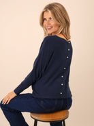 Kate & Pippa Elba Pearl Knit In Navy-Kate & Pippa