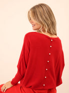 Kate & Pippa Elba Pearl Knit In Red-Kate & Pippa