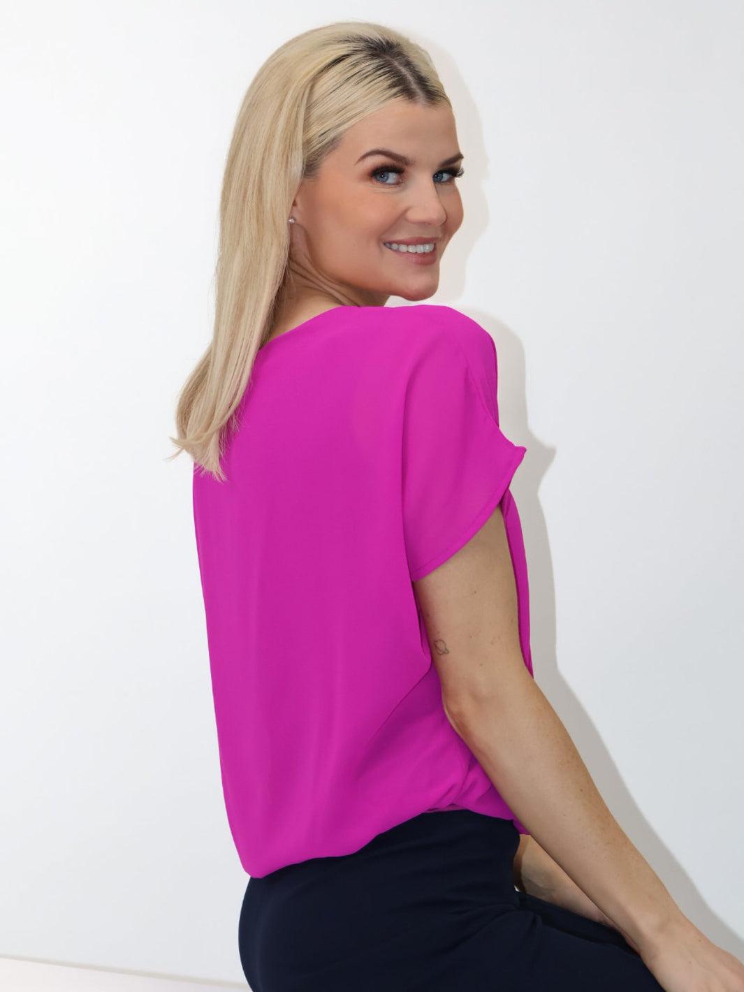 Kate & Pippa Eva Zip Top In Magenta-Kate & Pippa