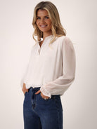 Kate & Pippa Fia Top In White-Kate & Pippa Autumn/Winter Ladies Clothing
