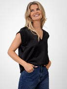 Kate & Pippa Freya Top In Black-Kate & Pippa Autumn/Winter Ladies Clothing