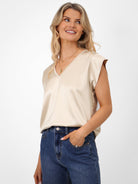 Kate & Pippa Freya Top In Champagne-Kate & Pippa Autumn/Winter Ladies Clothing